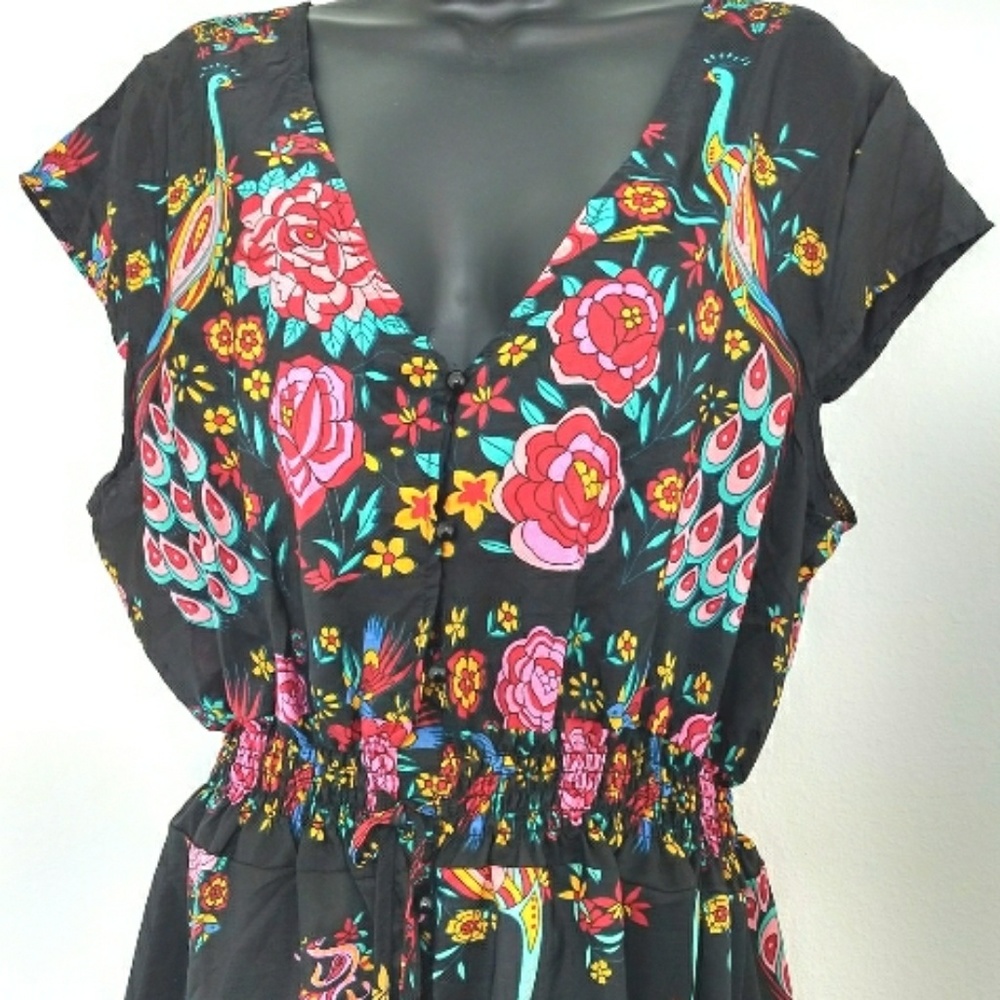 Beautiful Peacock Pattern Dress